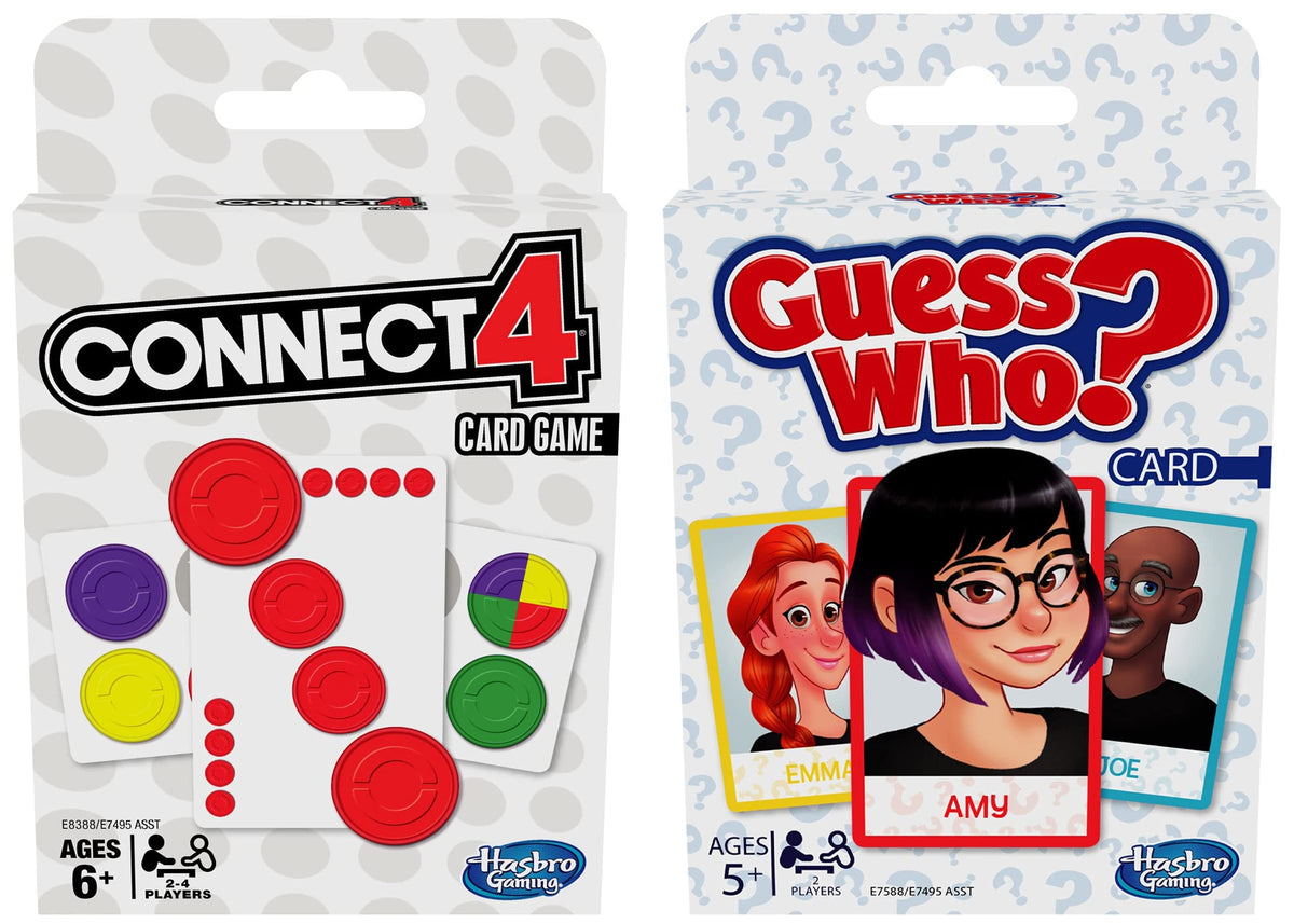 Hasbro Guess Who Card Game  The Original Guessing Board Game With A Twist  2 Player&Gaming Connect 4 Card Game For Kids Ages 6