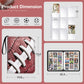 Lalasu Football Card Binder, 2024-2025 Football Trading Cards Binder with Wristband,990 Double Sided Pockets Sleeves PU Card Alb
