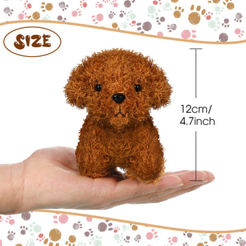 Skylety 12 Pcs 5'' Mini Dogs Stuffed Bulk Animal Puppy Party Favor Cute Soft Plush Dog Toy Valentines Gift For Kids Classroom(Ad