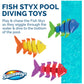 Swimways Fish Styx Kids Fish-Shaped Pool Diving Toys (3 Pack), Bath Toys & Pool Party Supplies For Kids Ages 5 And Up