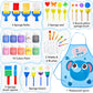 Kids Washable Finger Paints Set, Shuttle Art 33 Pack Non Toxic Kids Painting Set with 10 Colours (60ml) Finger Paints, Paint Pad