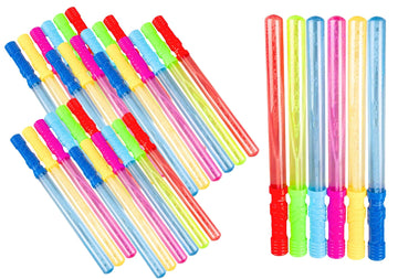 Oojami 30 Pack Big Bubble Wands - 14 Inches Assortment Of Colors Ideal For Party Favors Birthday School Easter Graduation, Bubble Theme Party Value Pack