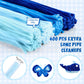 RoundFunny 400 Pcs 24 Inch Extra Long Blue Pipe Cleaners Chenille Stem Thick Fluffy Pipe Cleaners Craft Supplies for Halloween A