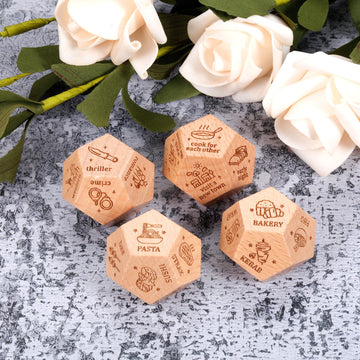 Stocking Stuffers For Women Men Adults, For Women Men, Anniversary Wood Decision Dice Gifts For Couples White Elephant Gifts Val