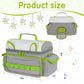 Jaffzora Carrying Case Compatible with Toniebox Starter Set Cute Storage Bag Fits for Tonies Figures Characters Tonies Headphones & Accessories  Grey&Green(Bag Only)