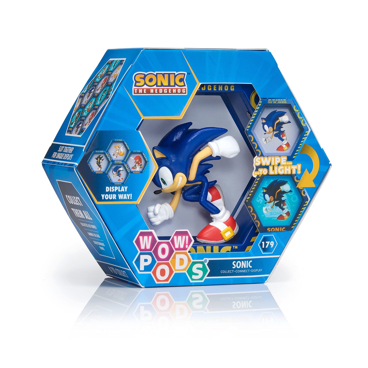 WOW! PODS Sonic The Hedgehog Light-Up Bobble-Head Figure, Blue, 1 Pack, Official Sega Merchandise for Ages 5+