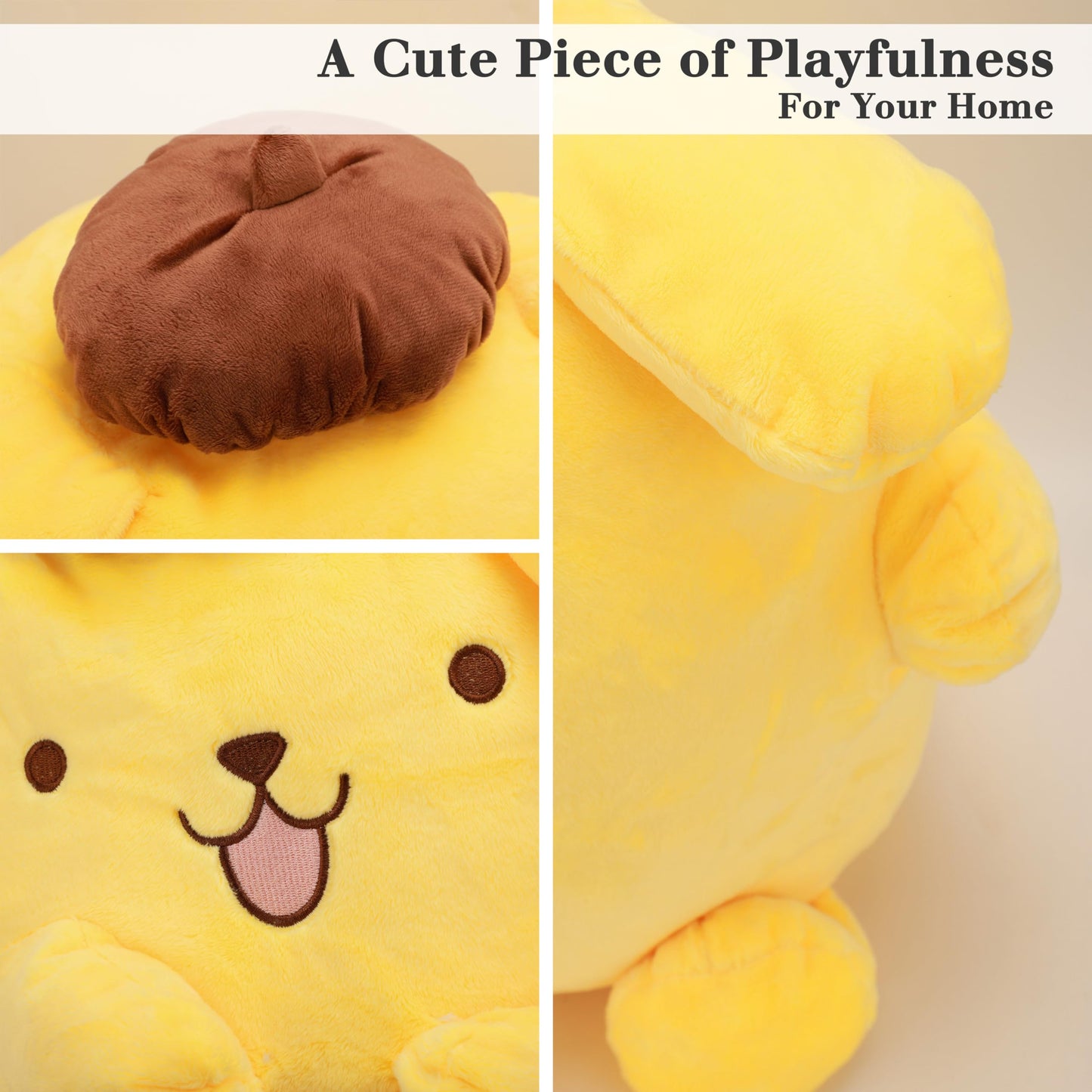 Juju Pompompurin Plush (20 In) - Cute Kawaii Stuff - Kawaii Accessories Pompompurin Stuff - Pompompurin Accessories Cute Accesso