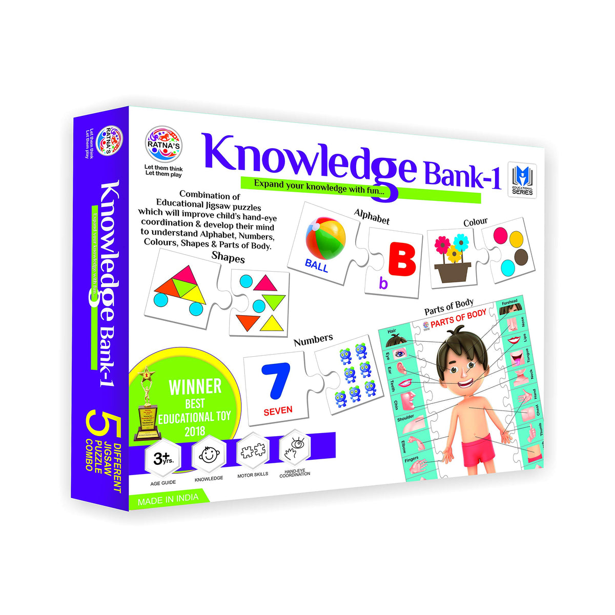 RatnaS Knowledge Bank  1 Jigsaw Puzzle For Kids 3+