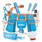 Hi-Spec 16pc Blue Kids Tool Kit Set & Child Size Tool Belt. Real Metal Hand Tools for DIY Building, Woodwork & Construction Lear