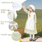Lingway Toys Girls Pioneer Costume,Floral Colonial Prairie Dress for Girls with Apron and Bonnet 10-12
