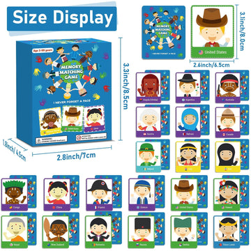 Gisgfim 50 Pairs Memory Matching Game Never Forget A Face Concentration Memory Matching Games