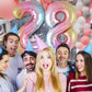 Rainbow Gradient Number 8 Balloon, 40 Inch Big Large Foil Number Balloons, Jumbo Giant Mylar Number 8 Balloons For 8 Year Old Bi