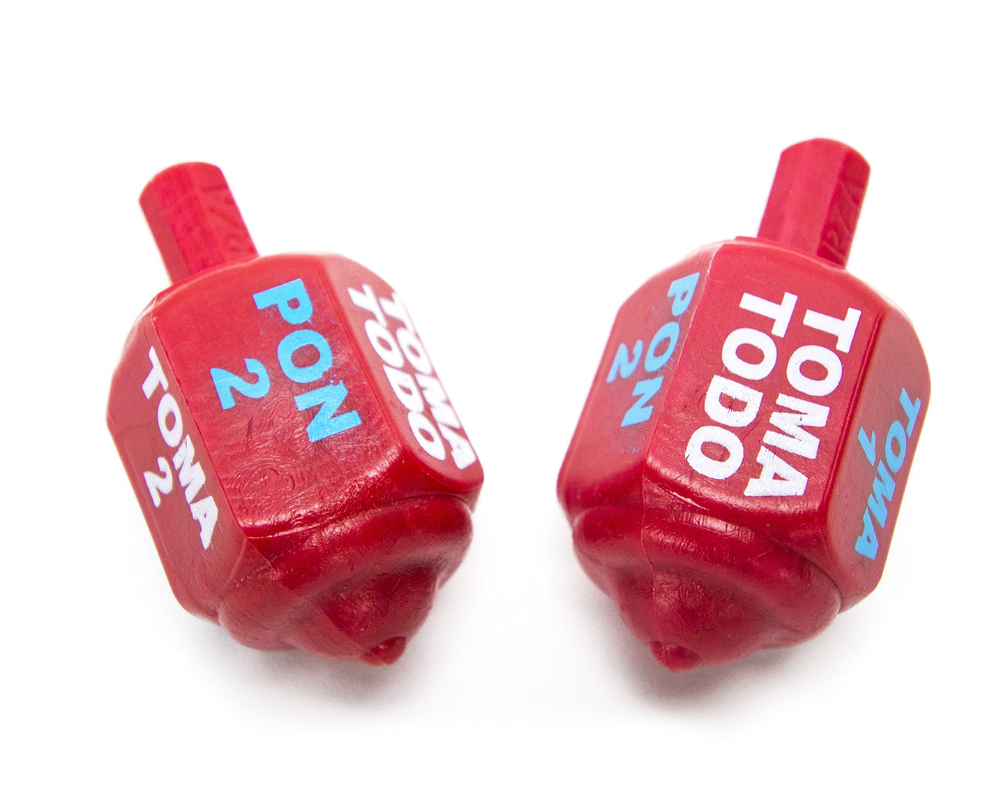 Classic Mexican Pirinola Toma Todo Solid Plastic Piece 5 Multicolors Pack/Pirinola de Plastico Solida (5 Pack)