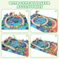 Woodenedu 80Pcs Wooden Train Set, Dinosaur Wooden Train Track Set, Wood Toy Train Set For Toddlers 2-4, Train Toys For Toddlers