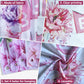 Pink Happy Birthday Backdrop, Rose Flowers Birthday Photography Backdrop, Floral Birthday Banner Birthday Party Flower Backdrop