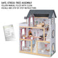 Lil' Jumbl Jumbl Kids Wooden Dollhouse, 17-Piece Accessories & Furniture Are Included, With Balcony & Stairs, 3 Story Easy To As