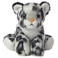 Aurora Adorable Mini Flopsie Snow Leopard Stuffed Animal - Playful Ease - Timeless Companions - Gray 8 Inches
