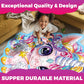 Quokka Glitter Floor Puzzles For Kids Ages 3-5 - 2X3 Ft 48 Pcs Puzzles For Toddlers 2-4 - Shaped Large Giant Educational Toddler Puzzles Ages 24+ Months - Unicorn Toy Activity Game For Boys And Girls