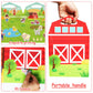 3D Farm Animals Puffy Sticker Play Set Kids 24 Christmas Toys Gifts Sticker Book Window Clings Decals For Toddlers Home Airplane Classroom Nursery Farm Party Supplies Decorations Removable 100
