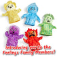 hand2mind Hand Puppets Set of 5 - Mindfulness & Emotional Learning Toys, Medium, Multi Color, Cotton