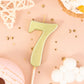 PHD CAKE 2.76 Inch Modern Gold 7 Number Birthday Candles, Gold Number Candles, Cake Number Candles, Party Celebration