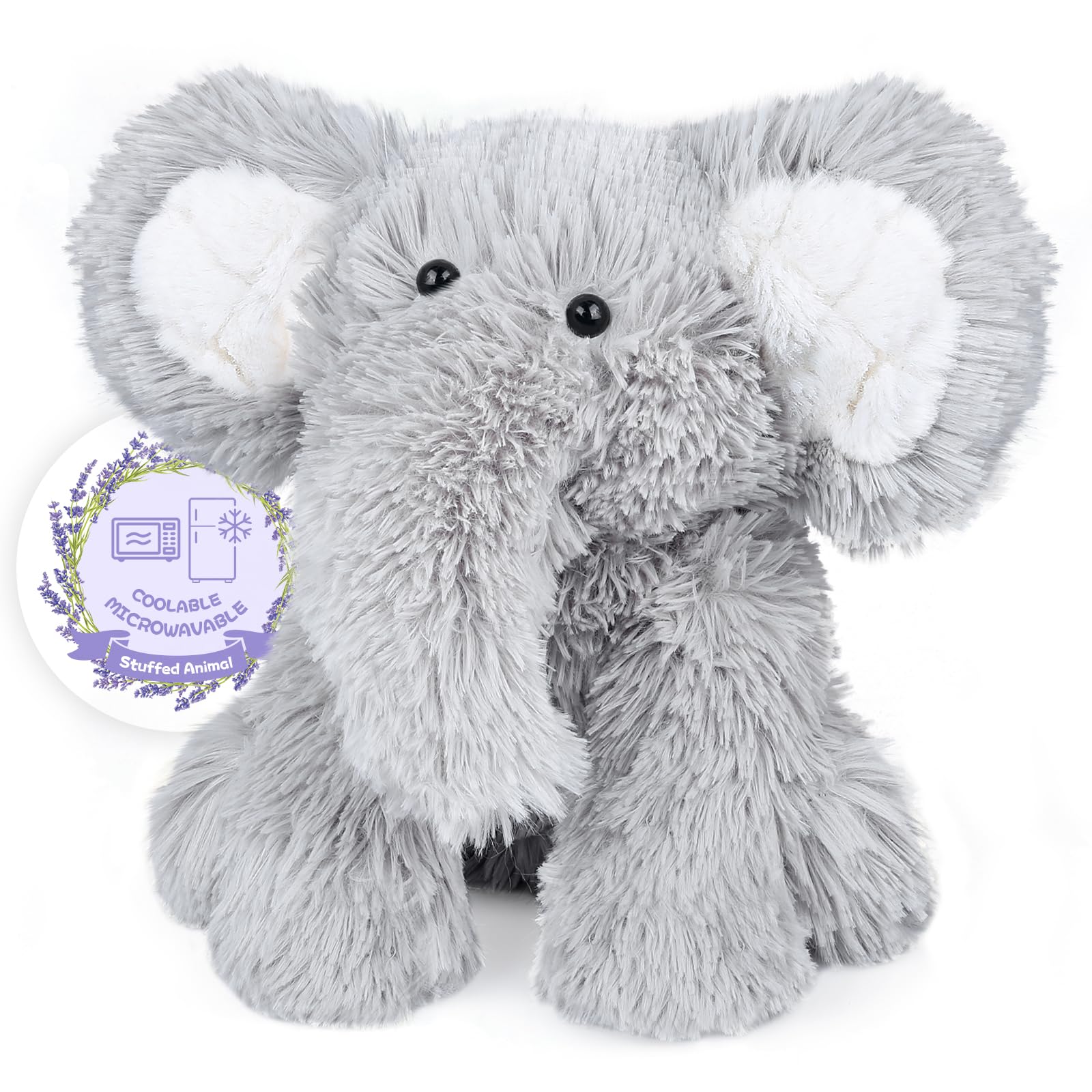 Suzzipals Warming Elephant Stuffed Animals, Microwavable Stuffed Animal Heating Pads For Cramps, Pain & Stress Relief, Heatable