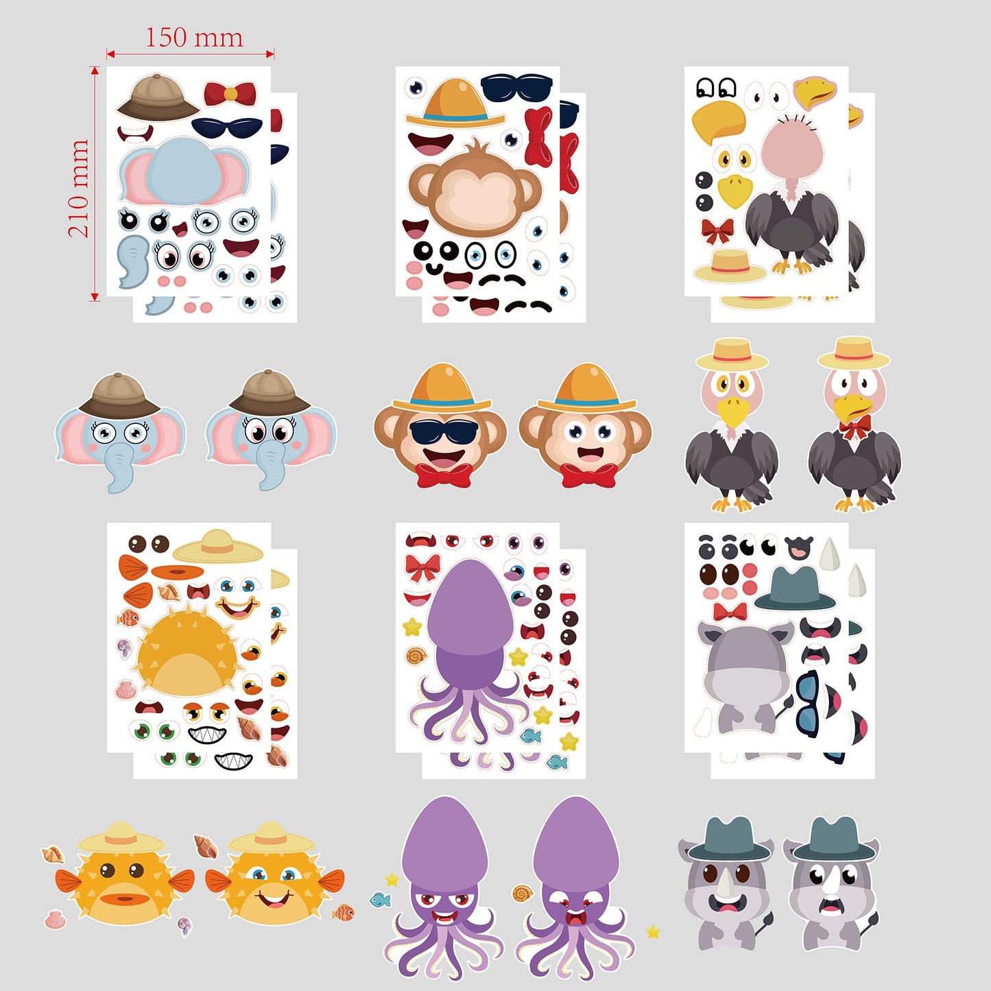 24 Sheets Make Your Own Stickers Make A Face Stickers For Kids Toddlers With Construction Ambulance Fire Truck Freight Car Polic