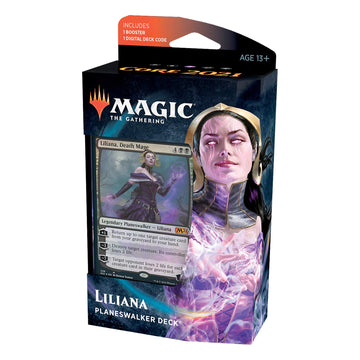 Magic: The Gathering Liliana Death Mage Planeswalker Deck | M21 | 60 Cards | Multicolor | C76570000