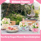 Yinder 6 Pcs Tea Party Decorations Princess Party Flower Boxes Centerpiece Floral Teapot Centerpiece for Floral Tea Themed Birth