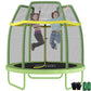 Aotob 7Ft Green Trampoline For Kids Toddler With Enclosure Net &Safety Pad, Mini Trampoline With Heavy Duty Frame Indoor Outdoor