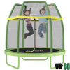 Aotob 7Ft Green Trampoline For Kids Toddler With Enclosure Net &Safety Pad, Mini Trampoline With Heavy Duty Frame Indoor Outdoor