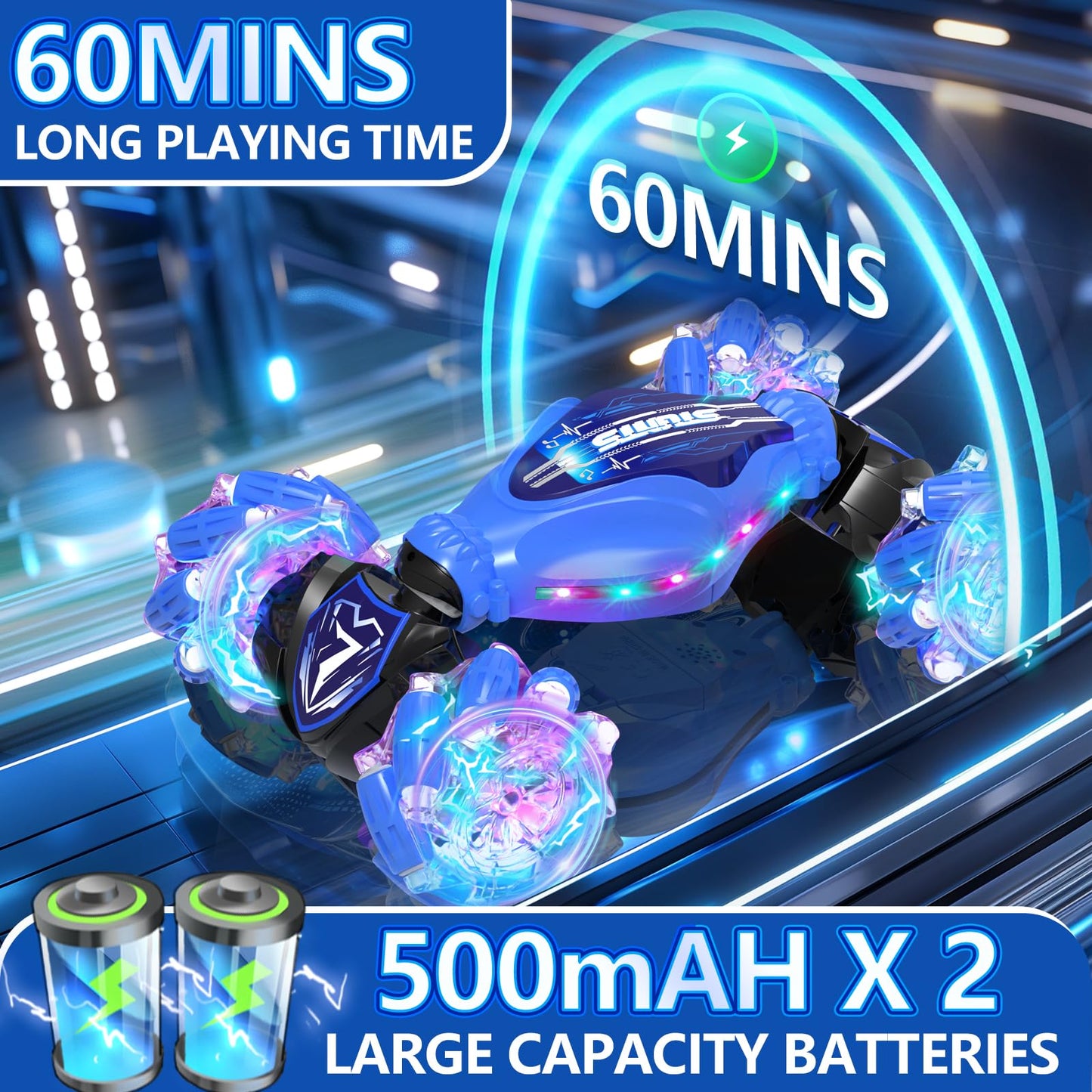 TinyFunz Gesture Sensing Remote Control Car Toys - Drift RC Stunt Car for Kids | 360 Rotating 4WD Transform RC Cars | 2.4Ghz Han