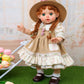 Cloveray Reborn Baby Dolls - 18 Inch Realistic Reborn Toddler Doll Country-Inspired Girl with Braided Hair  Straw Hat & Floral Layered Dress  Gifts for 3+ Year Old Girls  Collectors