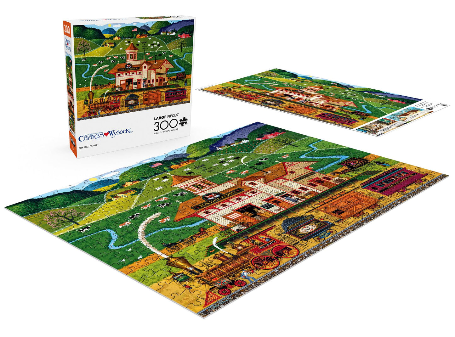 Buffalo Games - Charles Wysocki - Fox Hill Farms - 300 Piece Jigsaw Puzzle For Adults -Challenging Puzzle Perfect For Game Nights - Finished Size Is 21.25 X 15.00