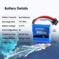 URGENEX Lipo Battery 850mAh 7.4V(2 x 3.7V) RC Boat Battery with SM-4P Plug UDI001 RC Boats Batteries Compatible with RC Boat UDI