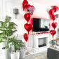 12 Pcs Red Heart Shaped Balloons 18 Inch I Love You Valentines Day Decorations Balloons For Valentines Day Bridal Shower Wedding