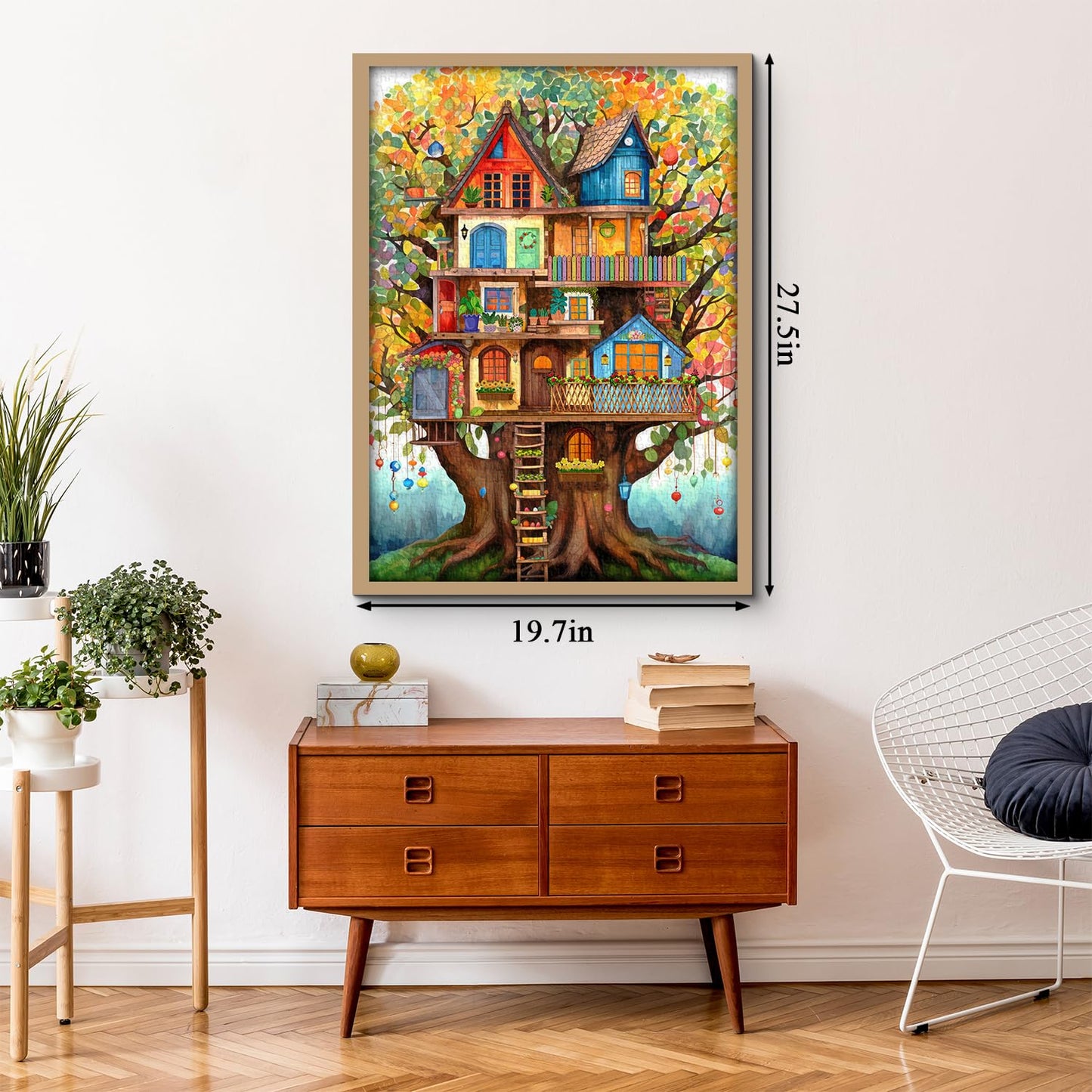 Tree House Puzzles For Adults 1000 Pieces, Fantasy Tree Of Life Jigsaw Puzzles, Plant Challenging Hard Puzzles As Nature Decor