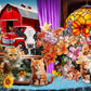 Springbok Farmhouse View 500 Piece Puzzle For Adults - Features A Colorful And Quaint Farmhouse Window View