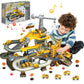 Toys For 3 Year Old Boys - Smiesskiddo 68 Pcs Stem Construction Race Track Set With Music & Mining Scenes | Montessori Learning