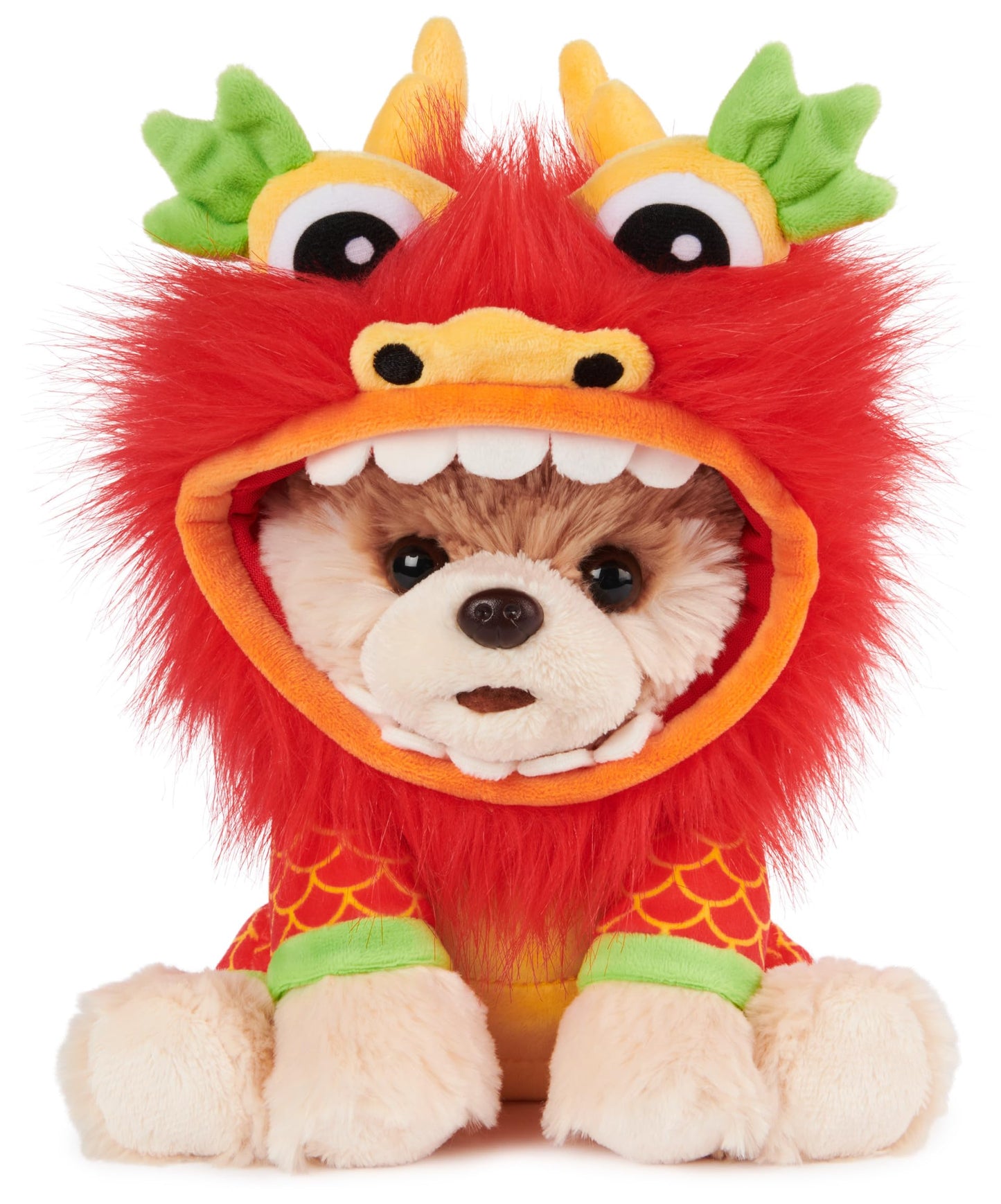 GUND Boo Plush Pomeranian Stuffed Animal, 9" Lunar New Year Dragon, High Quality Materials, Ages 1+, Model 6068756