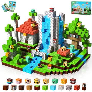 Magnetic Blocks-150Pcs Magnetic Building Blocks, Magnetic Tiles Kids Build Magnetic Cubes Constructions Toys 2025 Upgraded Stem