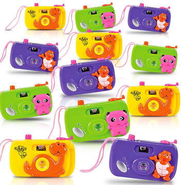 Artcreativity Kids Camera Toy Set With Images In Viewfinder (12Pcs) Pretend Play For Toddlers/Kids, Great For Birthday Party Favors For Kids 3-5, Goody Bags Birthday Gifts, Goody Bag Stuffers