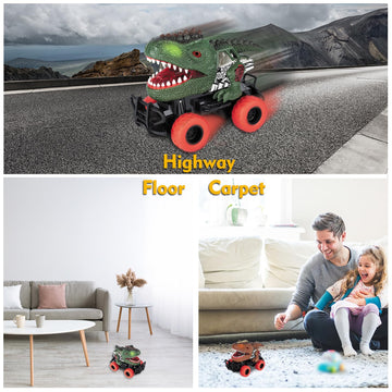 Delycazy Dinosaur Toys Remote Control Car for Kids 3-7, Dino RC Car for Toddler Kids Toys Age 3 4 5 6 7 Boys and Girls Christmas