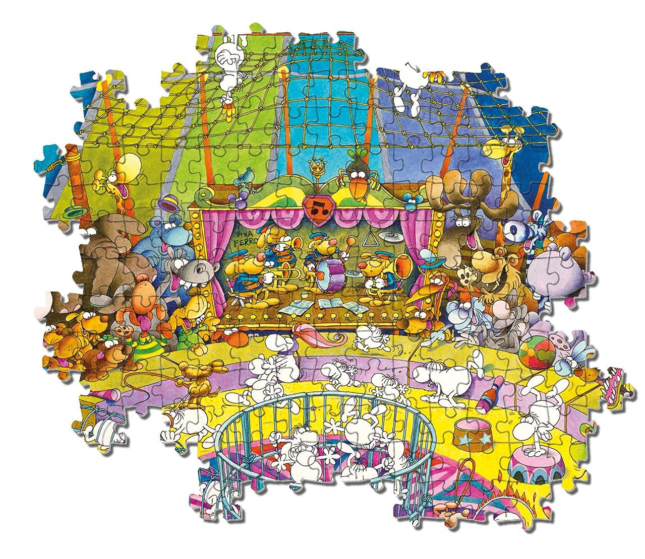Clementoni - 39536 - Mordillo Puzzle - The Show - 1000 Pieces - Made In Italy - Jigsaw Puzzles For Adult