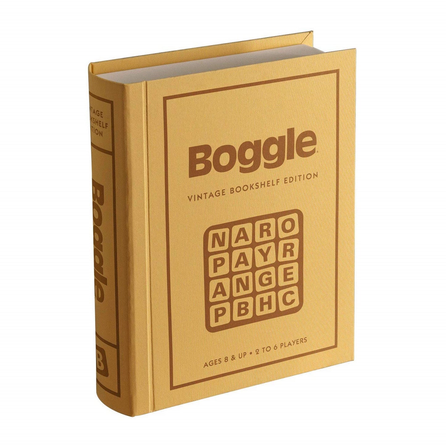 WS Game Company Boggle Vintage Bookshelf Edition - Cream, Cardboard, Model 29470