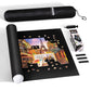 Becko Us 2000 Piece Jigsaw Puzzle Mat Roll Up With Black Pump & Drawstring Storage Bag, Black Felt Mat For Easy Transport & Storage, Portable Puzzle Saver For 2000 1500 1000 500 Pieces Jigsaw Puzzles