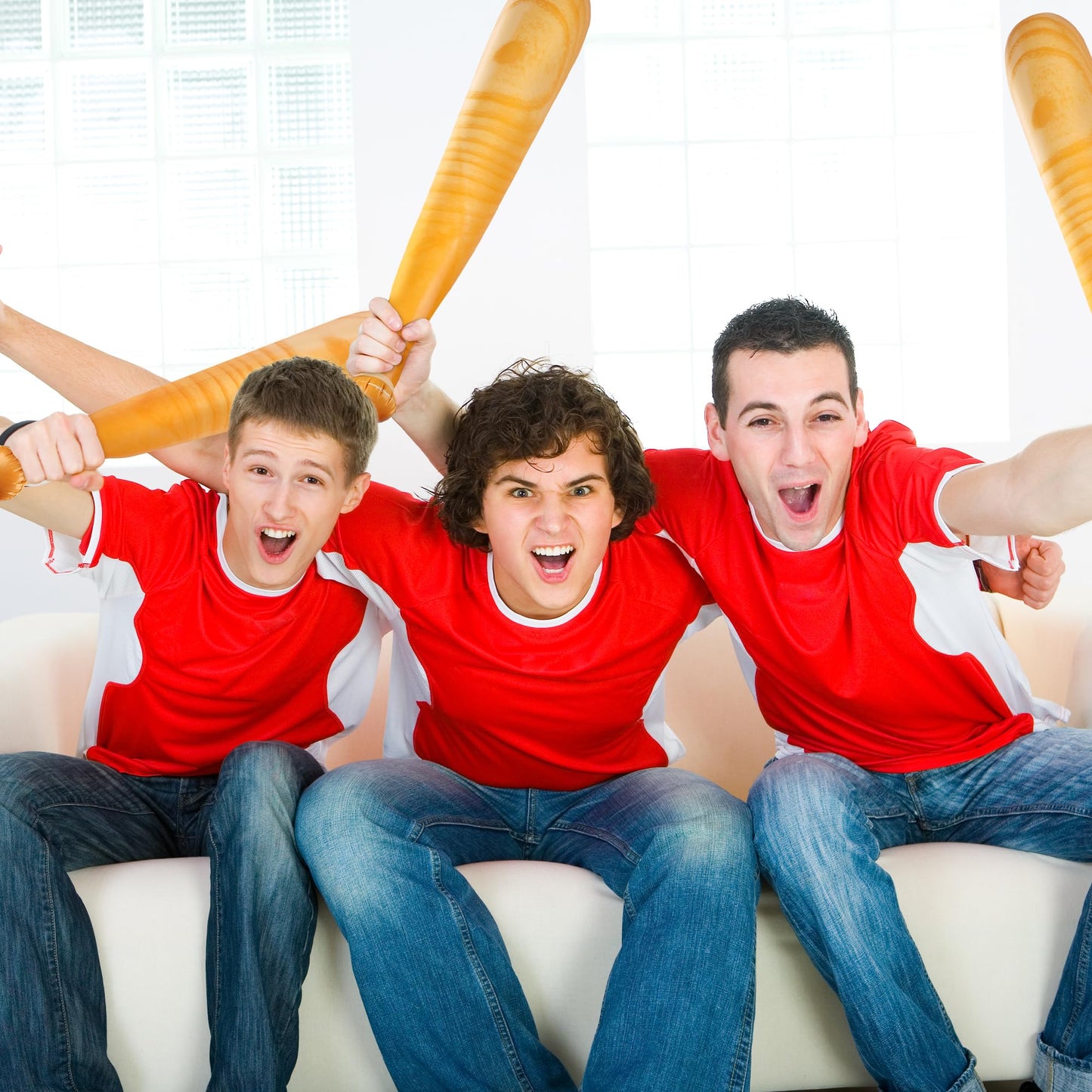 durony 9 Pack Baseball Bat Inflates 29.5 Inch Inflatable Baseball Bat Wood Grain Blow Up Sports Theme Toy for Sports Carnival Bi