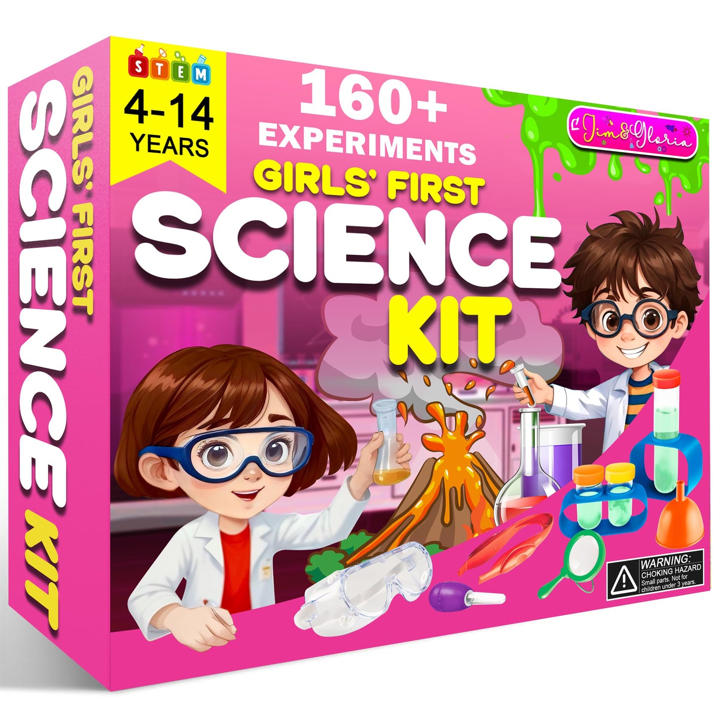 Jim&Gloria Girls Science Kits For Kids Age 5-7 8-12 Year Old Birthday Gifts For Girls Easter Gifts, Learning & Educational Toys, Stem Toys, Chemistry Set, Science Experiments For Kids Volcano Projects