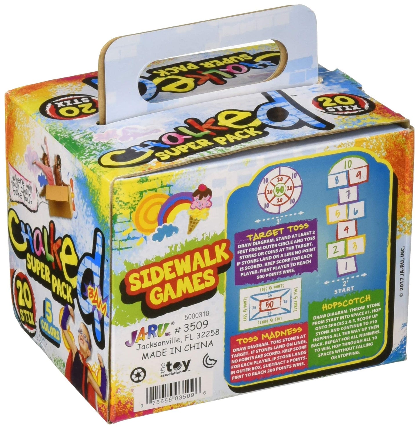 JA-RU Sidewalk Chalk 20 Pack - Plastic, One Size, No Color, Model JA 3509