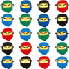 Rcanedny 20 Pieces Kids Ninja Masks Felt Elastic Cartoon Mask for Boys Girls Halloween Costume Party Supplies Ninja Theme Birthd